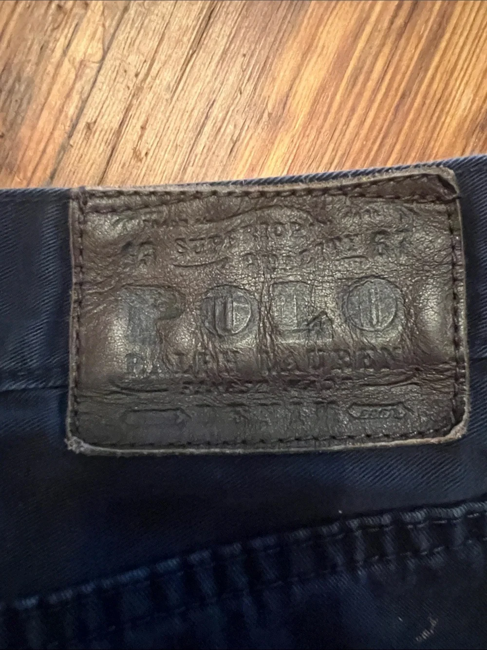 Polo by Ralph Lauren Men’s Dark Navy Straight Jeans with Red Logo